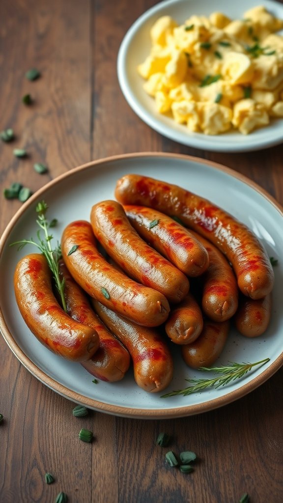 A plate of homemade breakfast sausage links