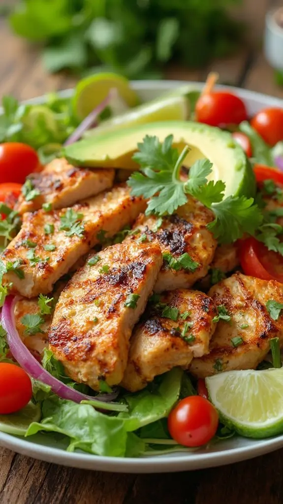 healthy chicken fajita salad